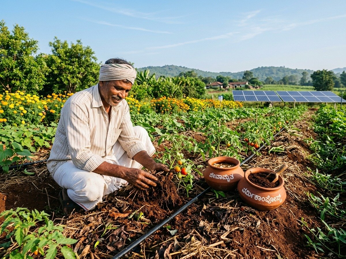 Sustainable and eco-friendly organic farming practices at Krushi Bhoomi Farms